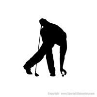 Picture of Golfer 11 (Golf Decor: Silhouette Decals)