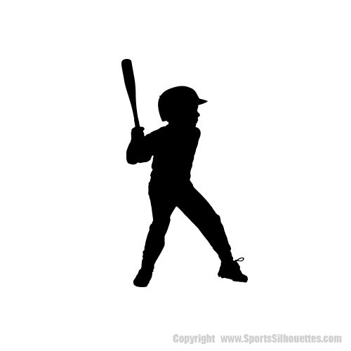 Picture of Boy Playing Baseball 47 (Children Silhouette Decals)