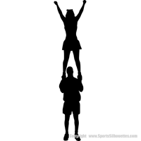 Picture of Cheerleading Silhouettes  7 (Sports Decor: Cheer Silhouettes)