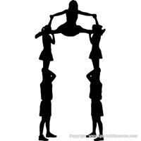 Picture of Cheerleading Silhouettes 16 (Sports Decor: Cheer Silhouettes)