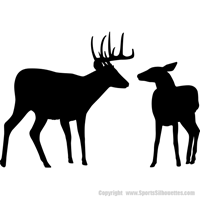 Picture of Deer 18 (Buck and Doe) (Deer Silhouette: Hunting Decals)