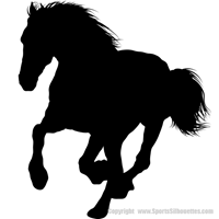 Picture of Horse Galloping  1 (Mascot Silhouette Decals)