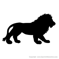 Picture of Lion 15 (Animal Mascot Silhouette Decals)