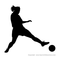 Picture of Soccer Player (Female) F40 (Soccer Decor: Silhouette Decals)