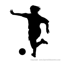 Picture of Soccer Player (Female) F42 (Soccer Decor: Silhouette Decals)