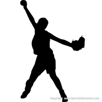 Picture of Softball Player 12 (Softball Decor: Wall Silhouettes)
