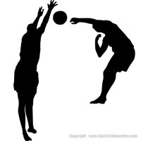 Picture of Volleyball Players 12 (Volleyball Decor: Silhouette Decals)