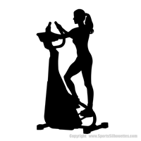 Picture of Fitness Silhouette  9 (Sports Decor: Silhouette Decals)