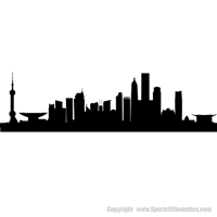 Picture of Shanghai, China 2 City Skyline (Cityscape Decal)